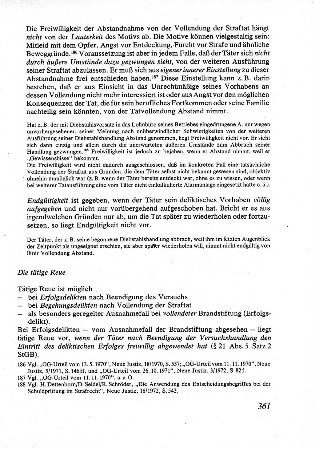 Strafrecht [Deutsche Demokratische Republik (DDR)], Allgemeiner Teil, Lehrbuch 1976, Seite 361 (Strafr. DDR AT Lb. 1976, S. 361)