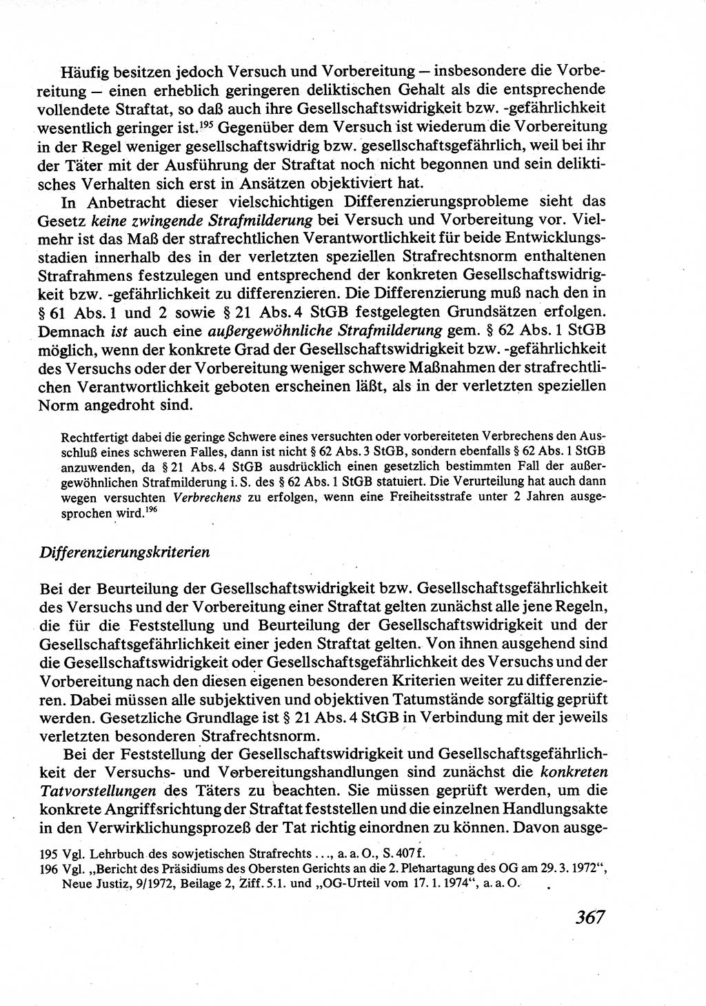 Strafrecht [Deutsche Demokratische Republik (DDR)], Allgemeiner Teil, Lehrbuch 1976, Seite 367 (Strafr. DDR AT Lb. 1976, S. 367)