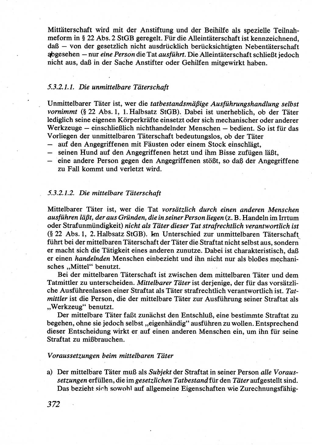 Strafrecht [Deutsche Demokratische Republik (DDR)], Allgemeiner Teil, Lehrbuch 1976, Seite 372 (Strafr. DDR AT Lb. 1976, S. 372)