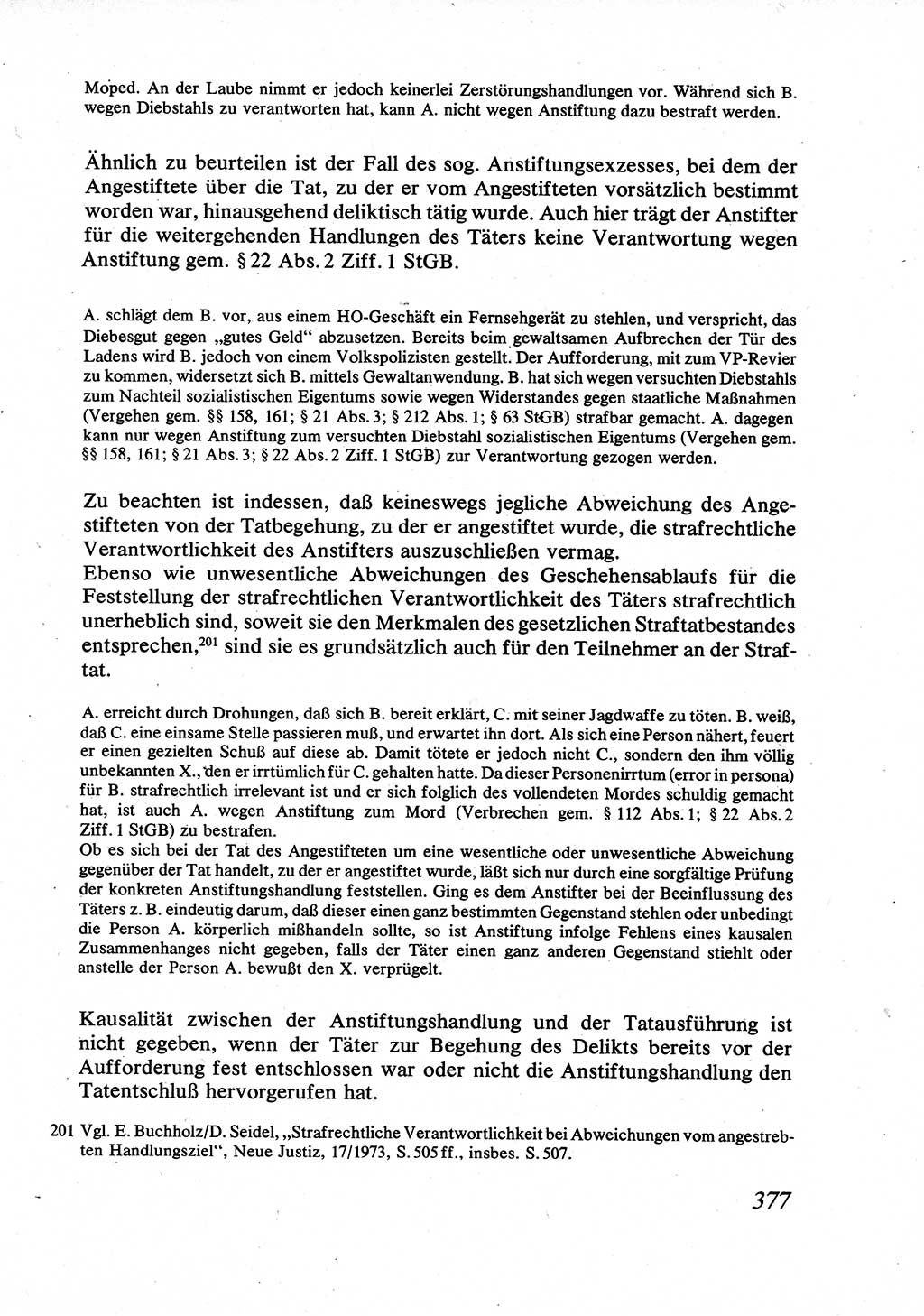 Strafrecht [Deutsche Demokratische Republik (DDR)], Allgemeiner Teil, Lehrbuch 1976, Seite 377 (Strafr. DDR AT Lb. 1976, S. 377)