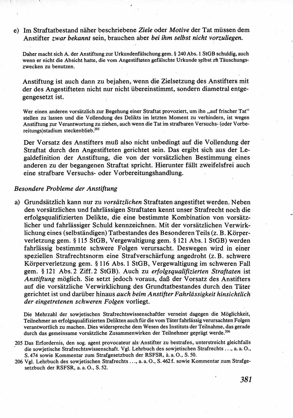 Strafrecht [Deutsche Demokratische Republik (DDR)], Allgemeiner Teil, Lehrbuch 1976, Seite 381 (Strafr. DDR AT Lb. 1976, S. 381)