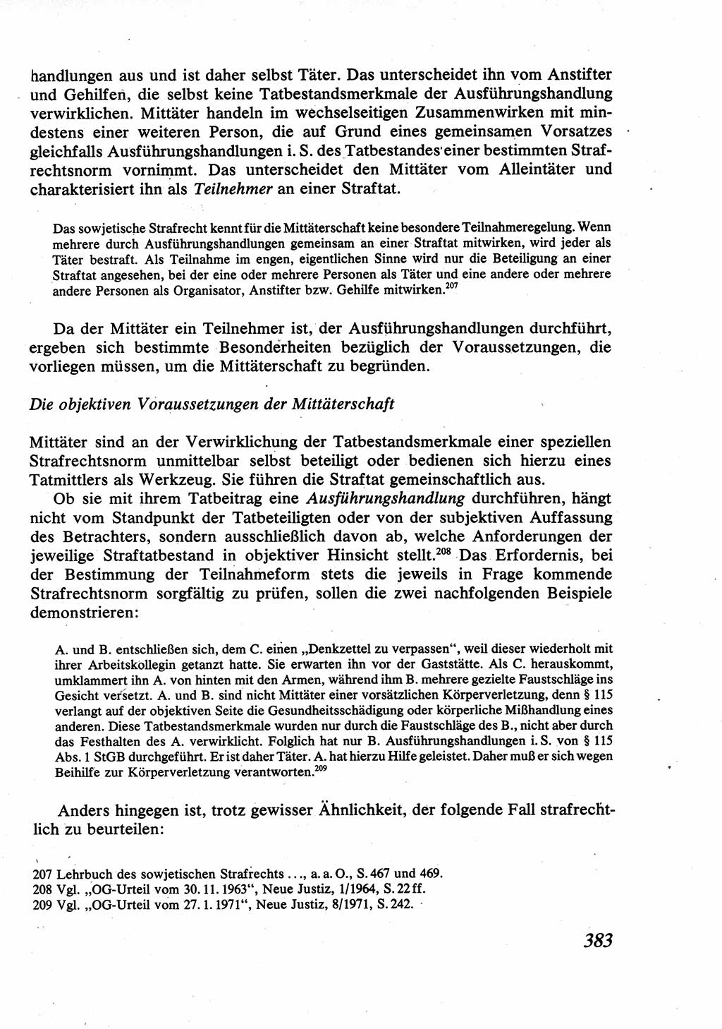 Strafrecht [Deutsche Demokratische Republik (DDR)], Allgemeiner Teil, Lehrbuch 1976, Seite 383 (Strafr. DDR AT Lb. 1976, S. 383)