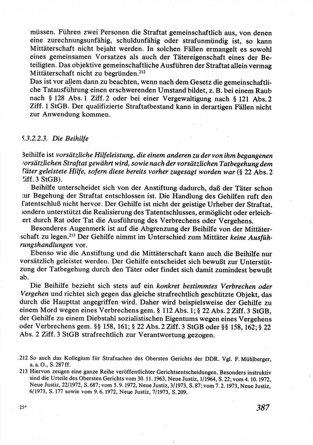 Strafrecht [Deutsche Demokratische Republik (DDR)], Allgemeiner Teil, Lehrbuch 1976, Seite 387 (Strafr. DDR AT Lb. 1976, S. 387)