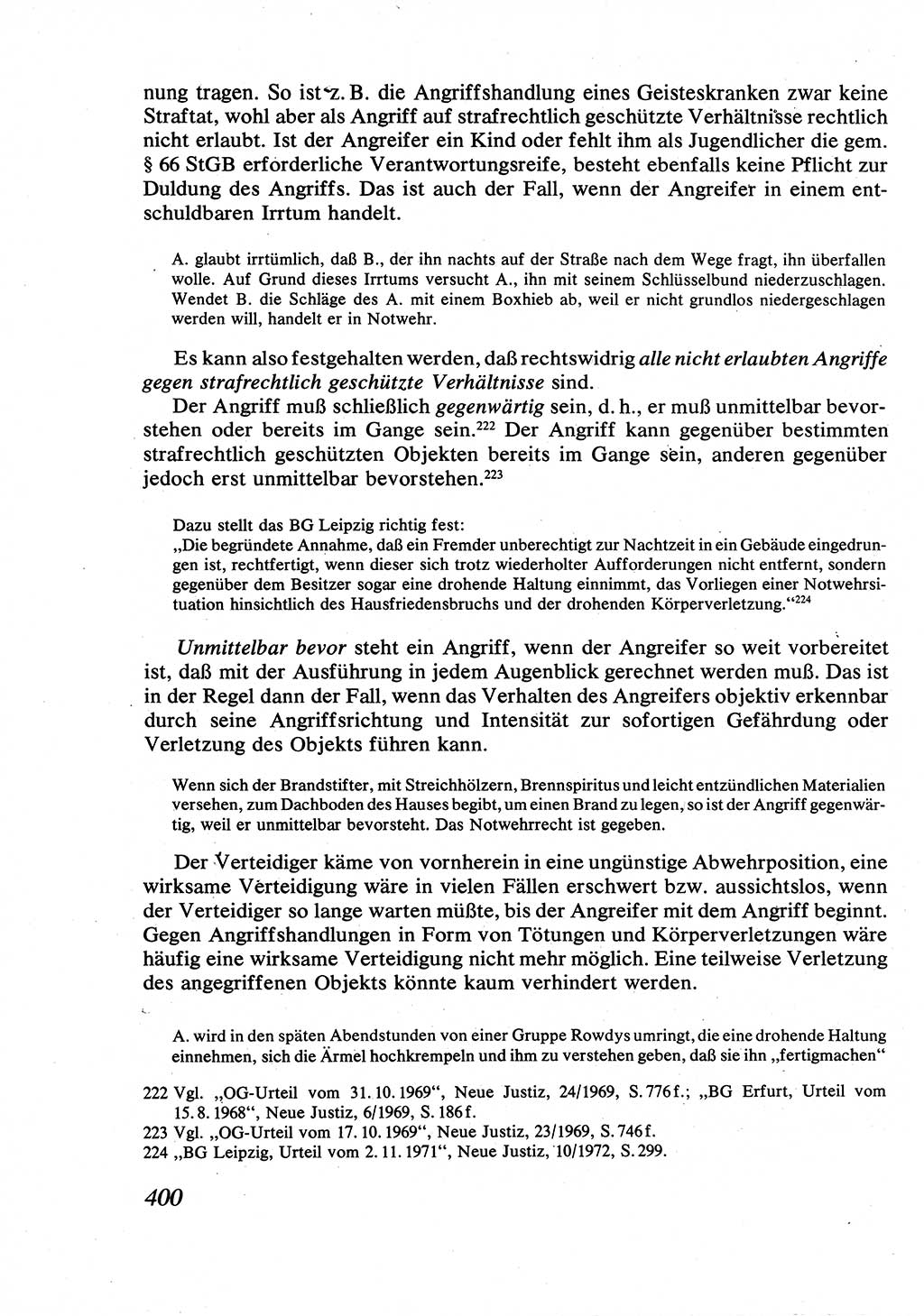 Strafrecht [Deutsche Demokratische Republik (DDR)], Allgemeiner Teil, Lehrbuch 1976, Seite 400 (Strafr. DDR AT Lb. 1976, S. 400)