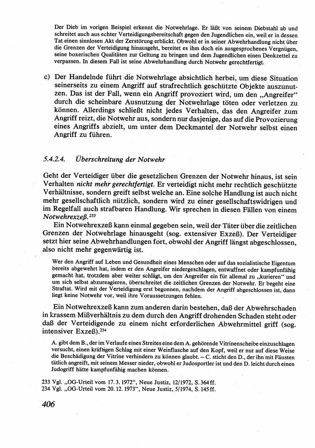 Strafrecht [Deutsche Demokratische Republik (DDR)], Allgemeiner Teil, Lehrbuch 1976, Seite 406 (Strafr. DDR AT Lb. 1976, S. 406)