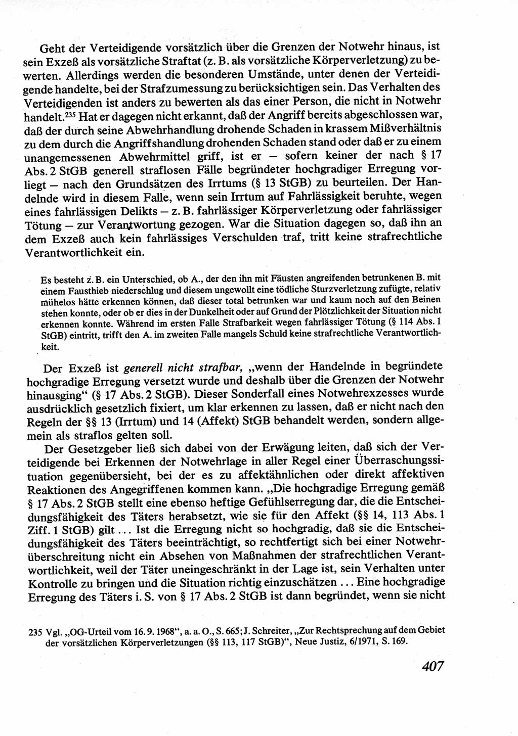 Strafrecht [Deutsche Demokratische Republik (DDR)], Allgemeiner Teil, Lehrbuch 1976, Seite 407 (Strafr. DDR AT Lb. 1976, S. 407)