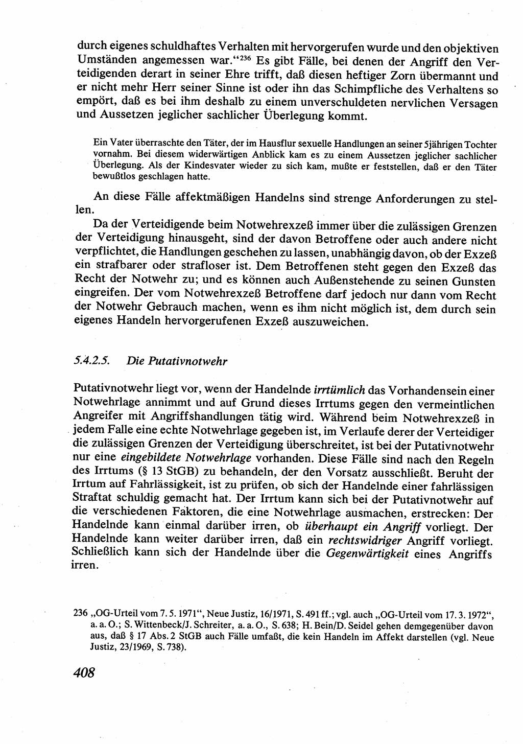 Strafrecht [Deutsche Demokratische Republik (DDR)], Allgemeiner Teil, Lehrbuch 1976, Seite 408 (Strafr. DDR AT Lb. 1976, S. 408)