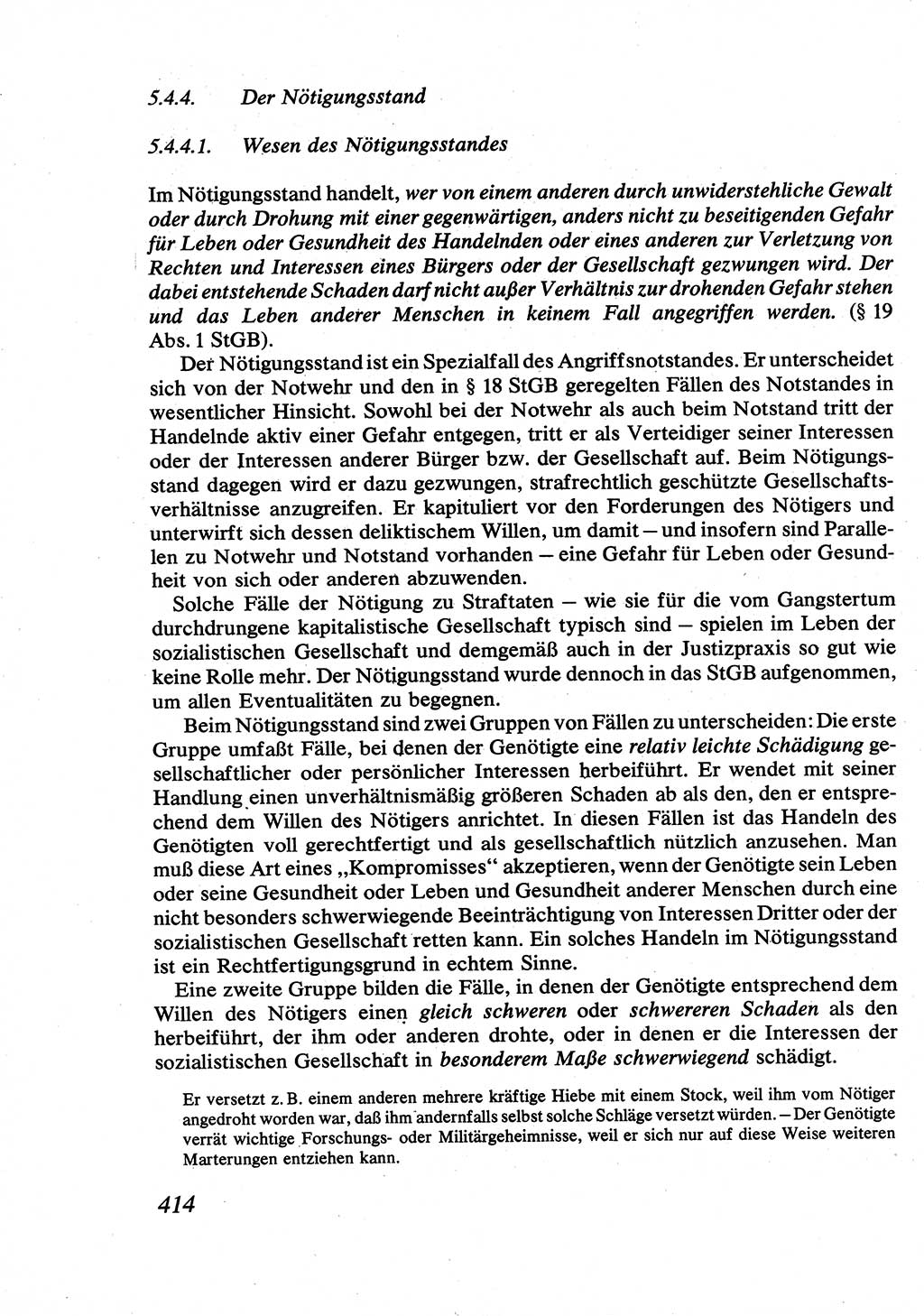 Strafrecht [Deutsche Demokratische Republik (DDR)], Allgemeiner Teil, Lehrbuch 1976, Seite 414 (Strafr. DDR AT Lb. 1976, S. 414)