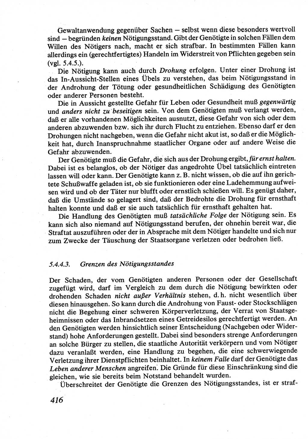 Strafrecht [Deutsche Demokratische Republik (DDR)], Allgemeiner Teil, Lehrbuch 1976, Seite 416 (Strafr. DDR AT Lb. 1976, S. 416)