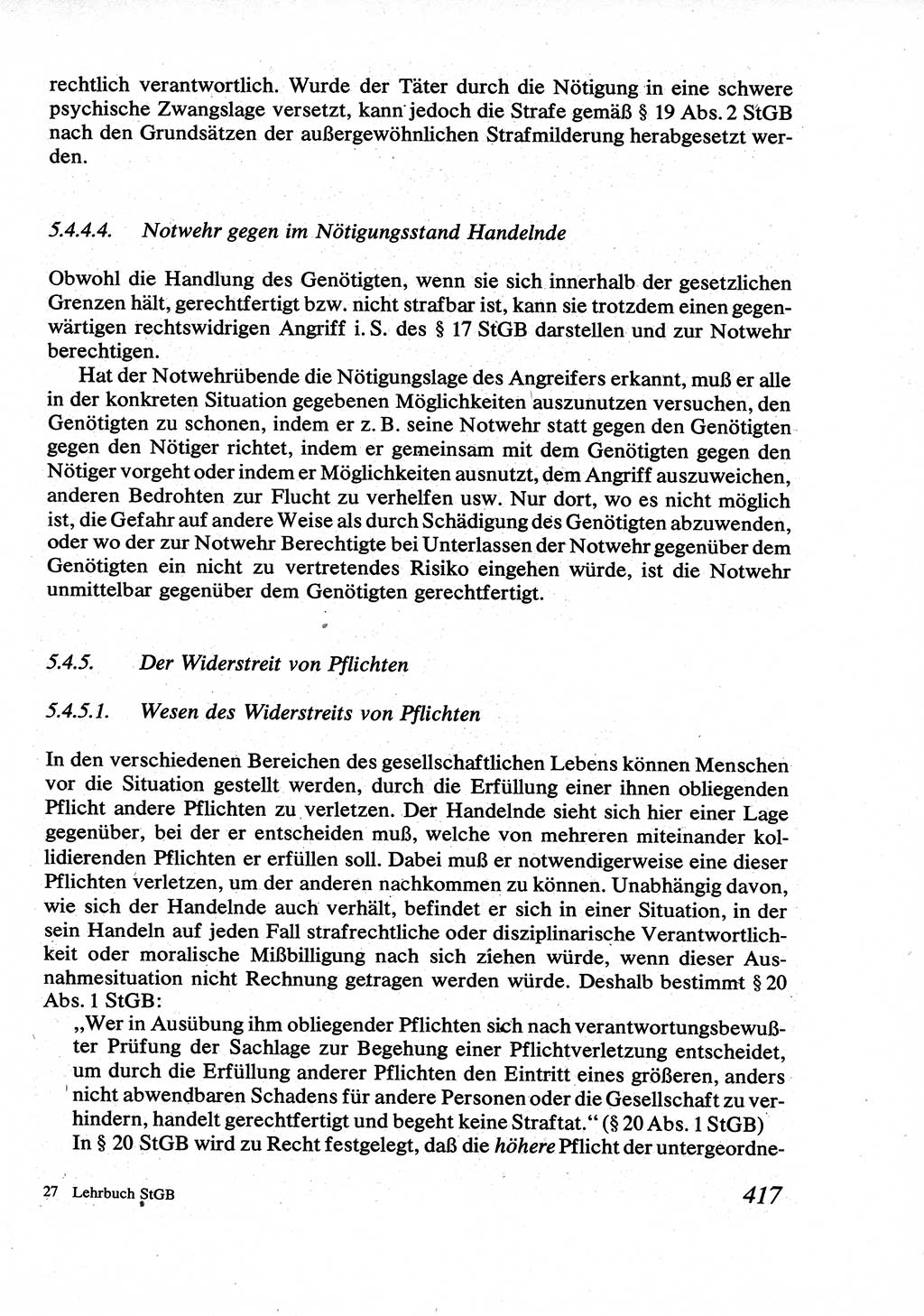 Strafrecht [Deutsche Demokratische Republik (DDR)], Allgemeiner Teil, Lehrbuch 1976, Seite 417 (Strafr. DDR AT Lb. 1976, S. 417)