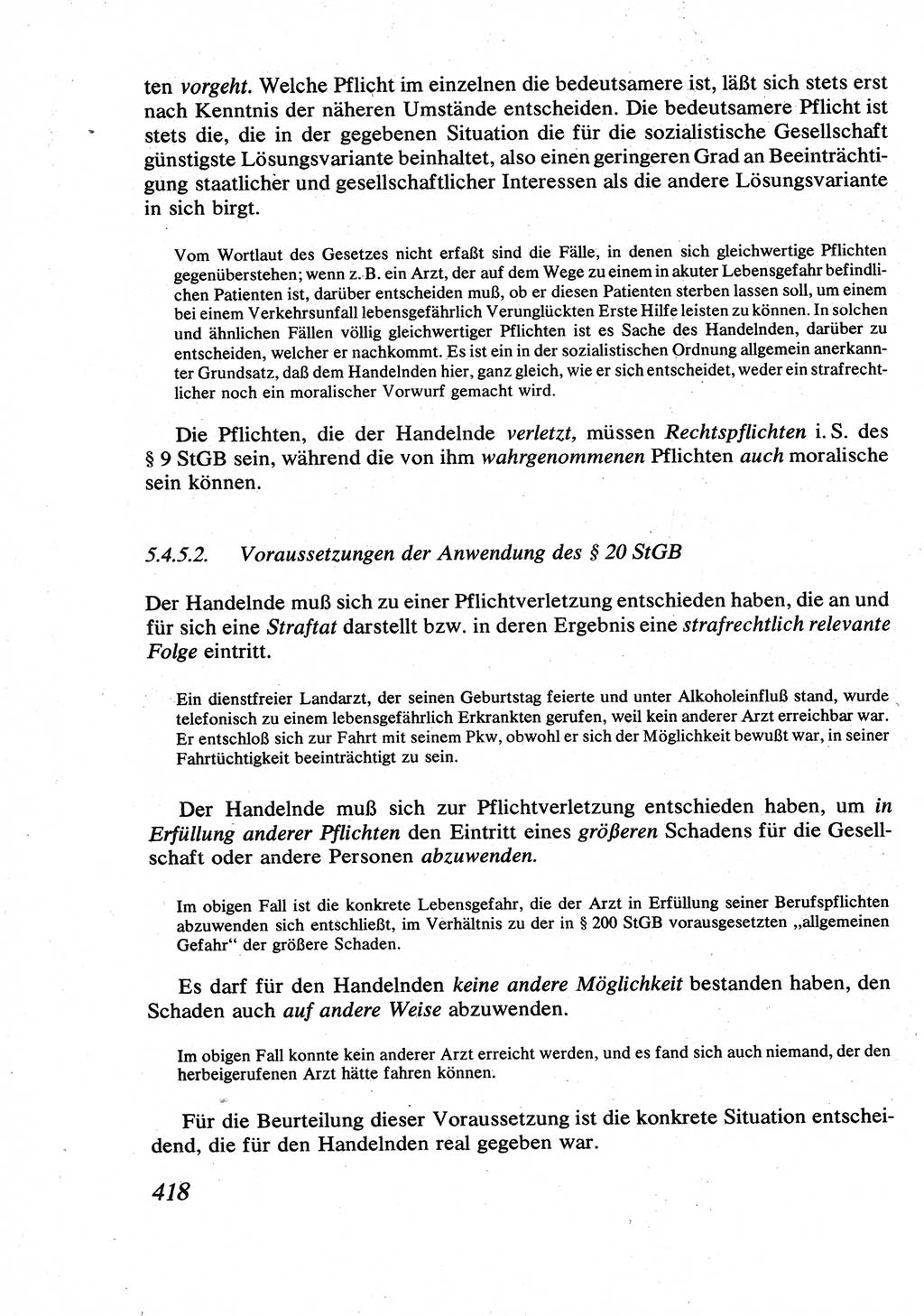 Strafrecht [Deutsche Demokratische Republik (DDR)], Allgemeiner Teil, Lehrbuch 1976, Seite 418 (Strafr. DDR AT Lb. 1976, S. 418)