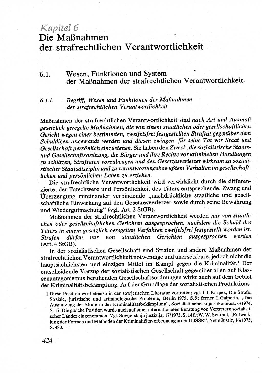 Strafrecht [Deutsche Demokratische Republik (DDR)], Allgemeiner Teil, Lehrbuch 1976, Seite 424 (Strafr. DDR AT Lb. 1976, S. 424)