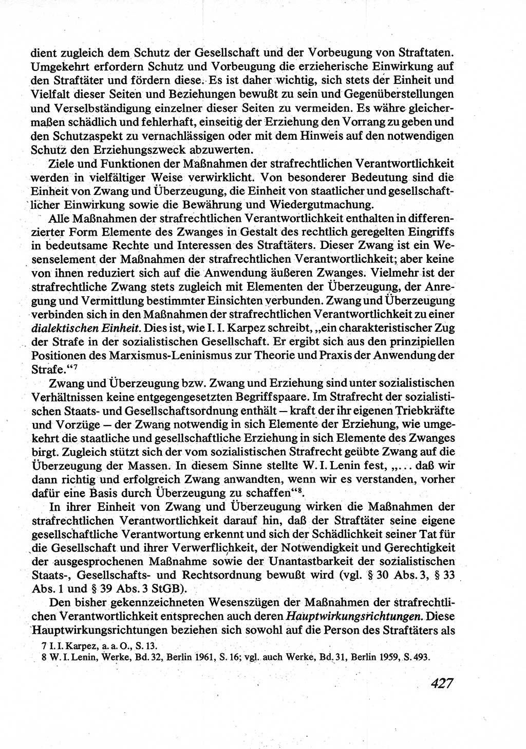 Strafrecht [Deutsche Demokratische Republik (DDR)], Allgemeiner Teil, Lehrbuch 1976, Seite 427 (Strafr. DDR AT Lb. 1976, S. 427)