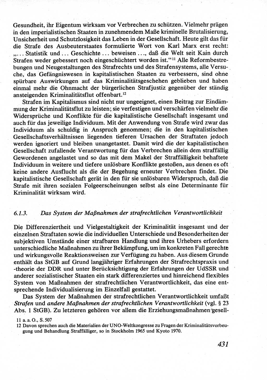 Strafrecht [Deutsche Demokratische Republik (DDR)], Allgemeiner Teil, Lehrbuch 1976, Seite 431 (Strafr. DDR AT Lb. 1976, S. 431)