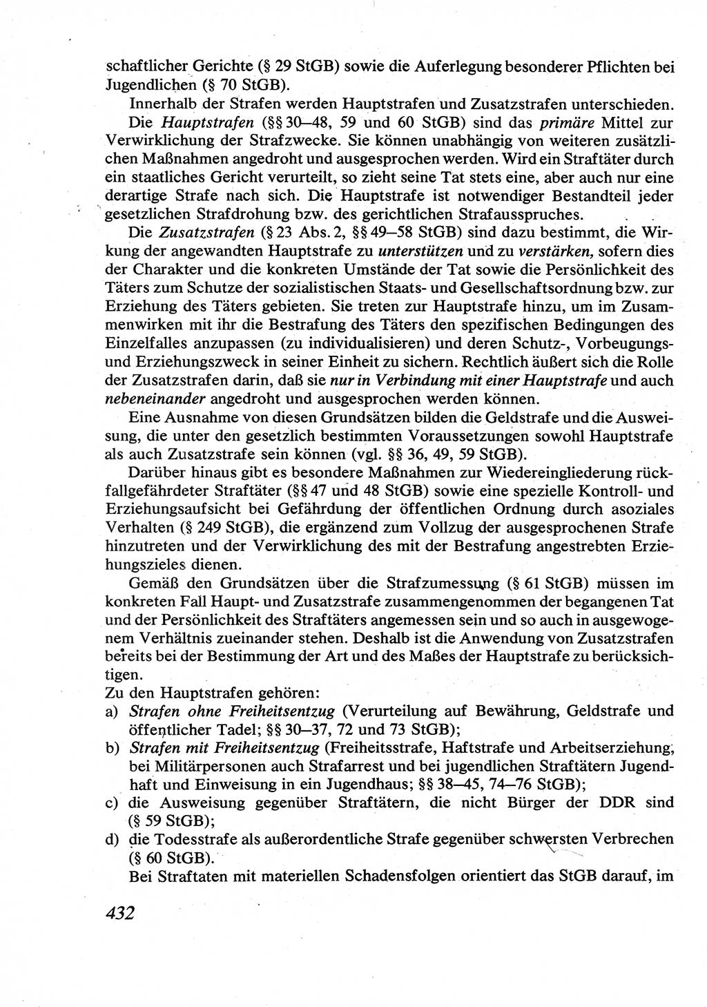 Strafrecht [Deutsche Demokratische Republik (DDR)], Allgemeiner Teil, Lehrbuch 1976, Seite 432 (Strafr. DDR AT Lb. 1976, S. 432)