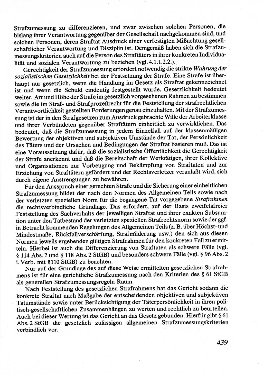 Strafrecht [Deutsche Demokratische Republik (DDR)], Allgemeiner Teil, Lehrbuch 1976, Seite 439 (Strafr. DDR AT Lb. 1976, S. 439)