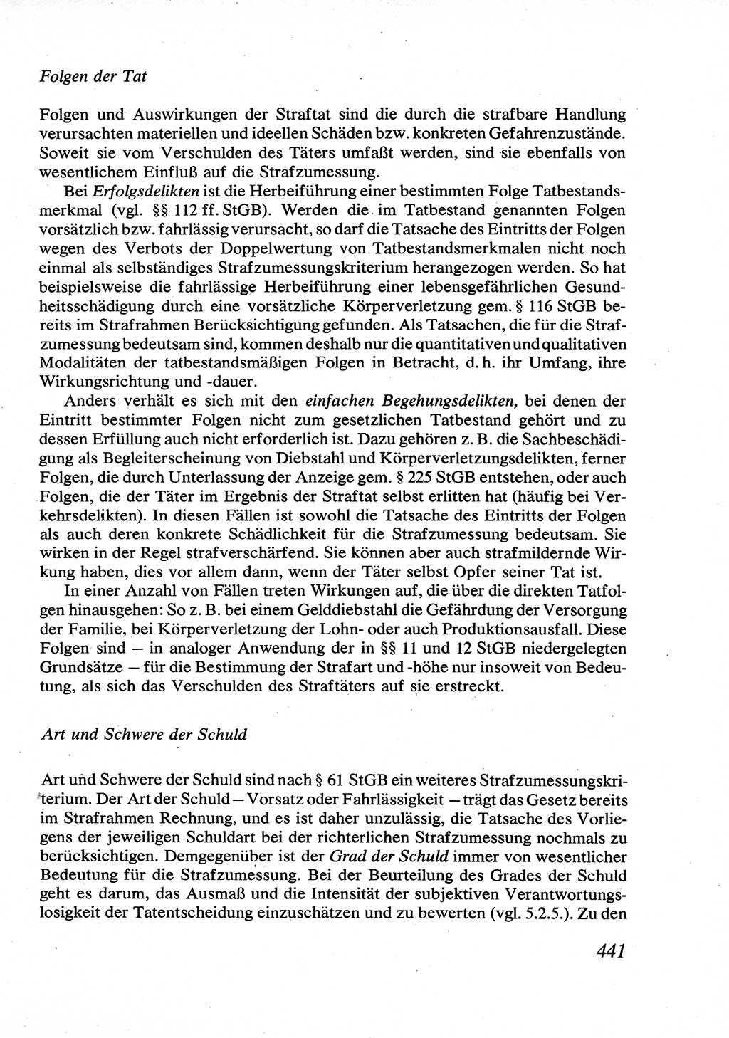 Strafrecht [Deutsche Demokratische Republik (DDR)], Allgemeiner Teil, Lehrbuch 1976, Seite 441 (Strafr. DDR AT Lb. 1976, S. 441)