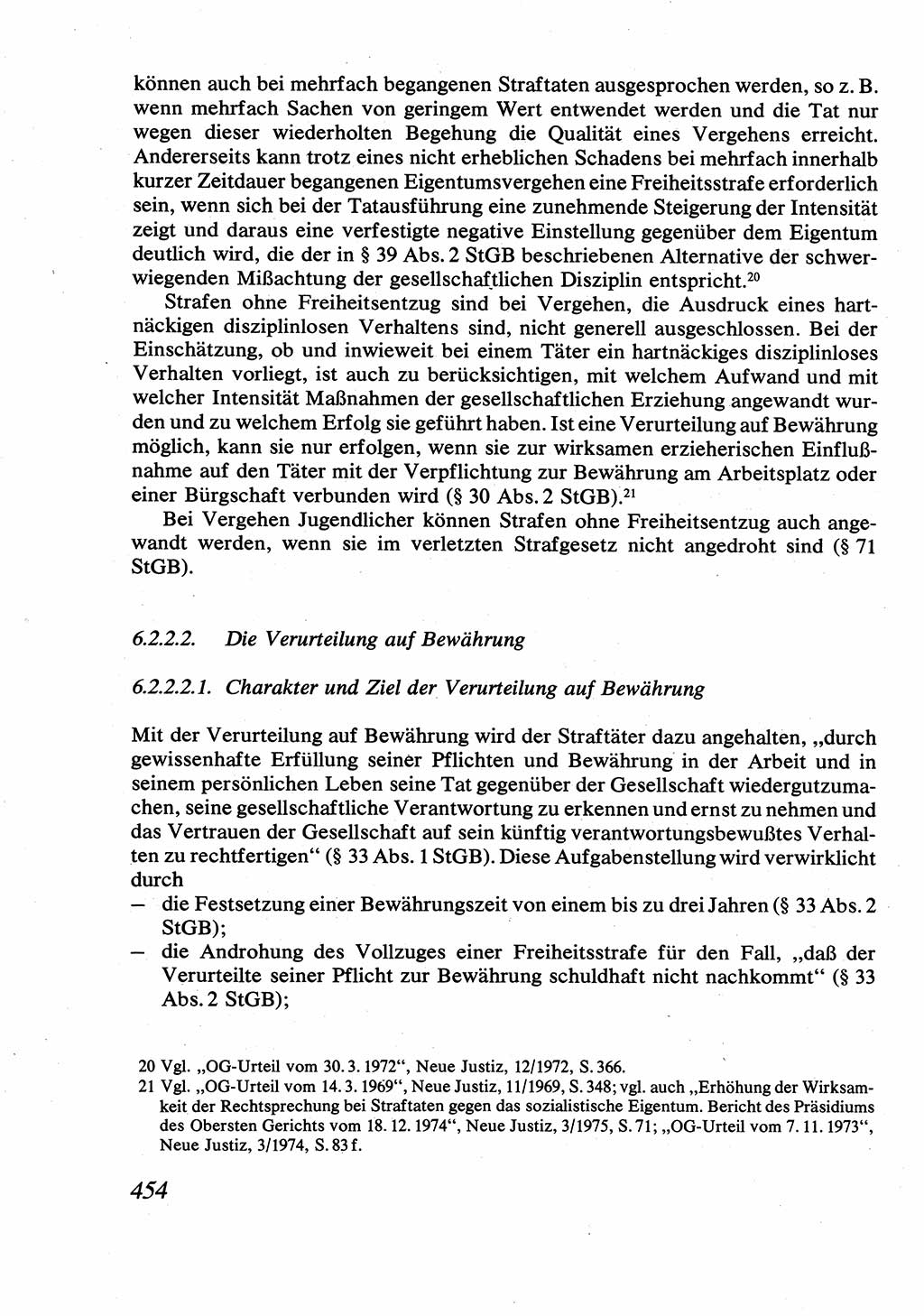Strafrecht [Deutsche Demokratische Republik (DDR)], Allgemeiner Teil, Lehrbuch 1976, Seite 454 (Strafr. DDR AT Lb. 1976, S. 454)