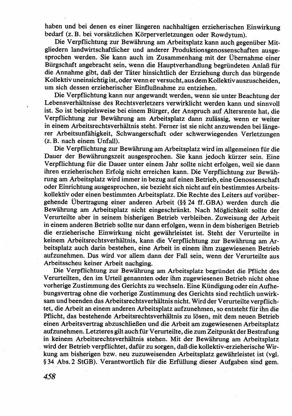 Strafrecht [Deutsche Demokratische Republik (DDR)], Allgemeiner Teil, Lehrbuch 1976, Seite 458 (Strafr. DDR AT Lb. 1976, S. 458)