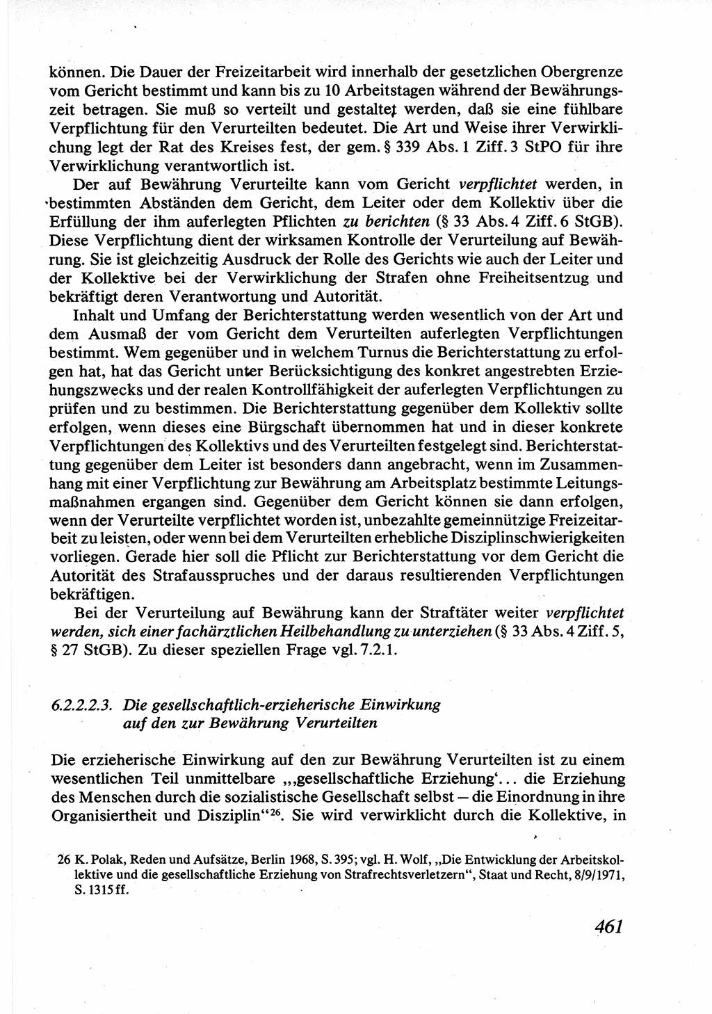 Strafrecht [Deutsche Demokratische Republik (DDR)], Allgemeiner Teil, Lehrbuch 1976, Seite 461 (Strafr. DDR AT Lb. 1976, S. 461)