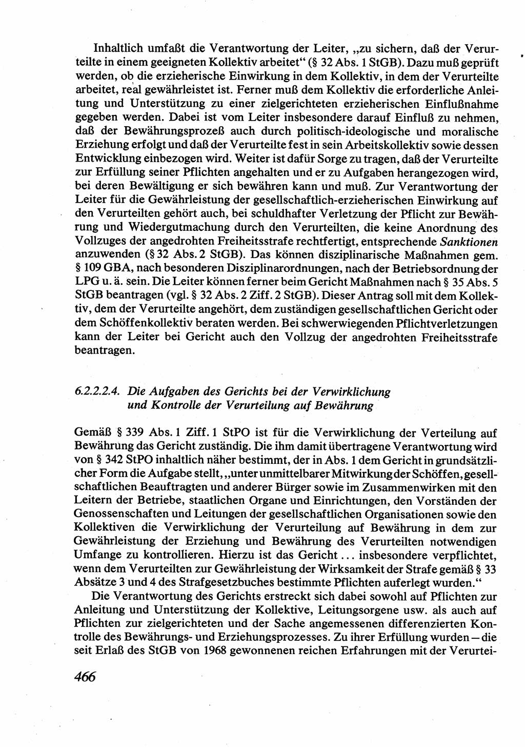 Strafrecht [Deutsche Demokratische Republik (DDR)], Allgemeiner Teil, Lehrbuch 1976, Seite 466 (Strafr. DDR AT Lb. 1976, S. 466)