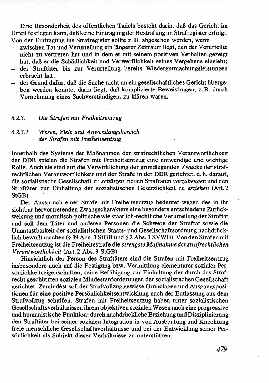 Strafrecht [Deutsche Demokratische Republik (DDR)], Allgemeiner Teil, Lehrbuch 1976, Seite 479 (Strafr. DDR AT Lb. 1976, S. 479)
