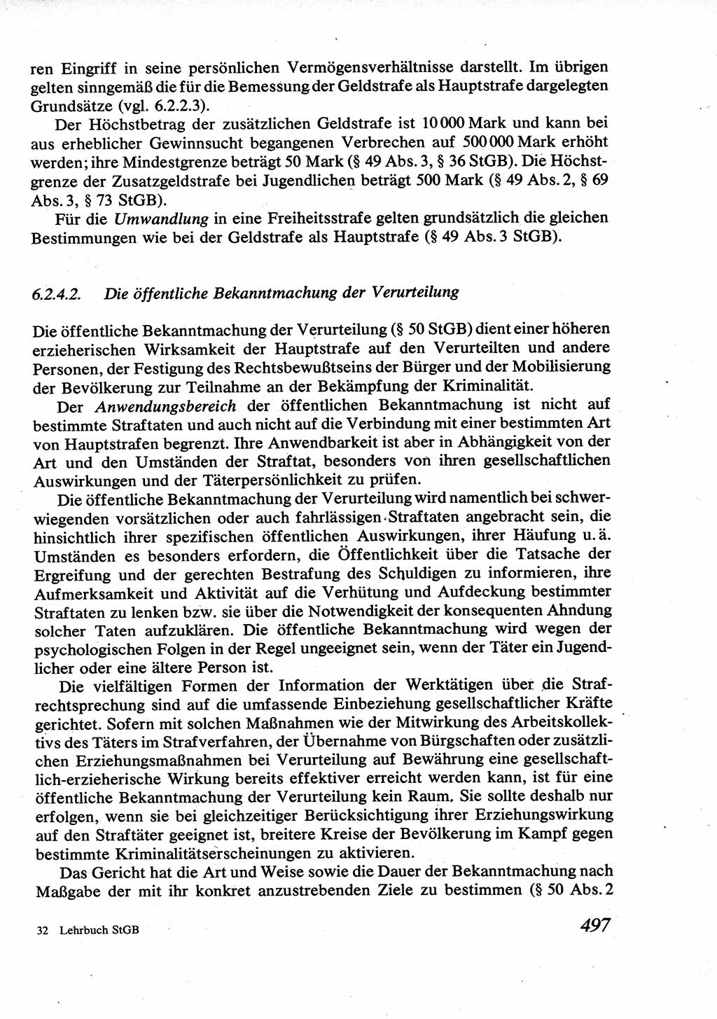 Strafrecht [Deutsche Demokratische Republik (DDR)], Allgemeiner Teil, Lehrbuch 1976, Seite 497 (Strafr. DDR AT Lb. 1976, S. 497)