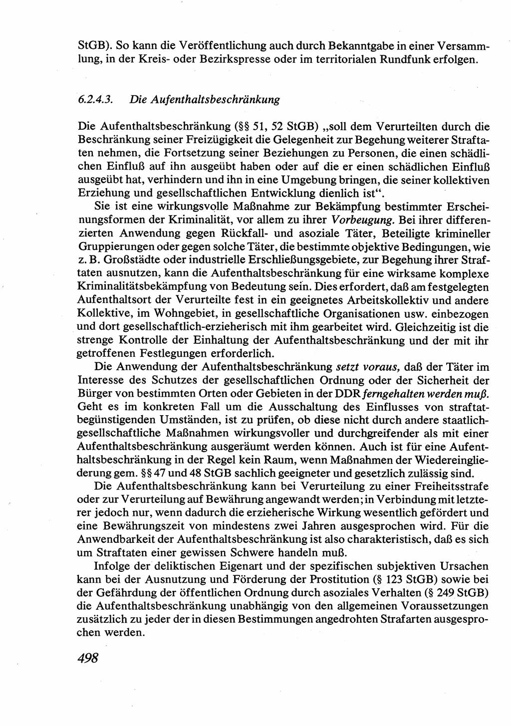 Strafrecht [Deutsche Demokratische Republik (DDR)], Allgemeiner Teil, Lehrbuch 1976, Seite 498 (Strafr. DDR AT Lb. 1976, S. 498)