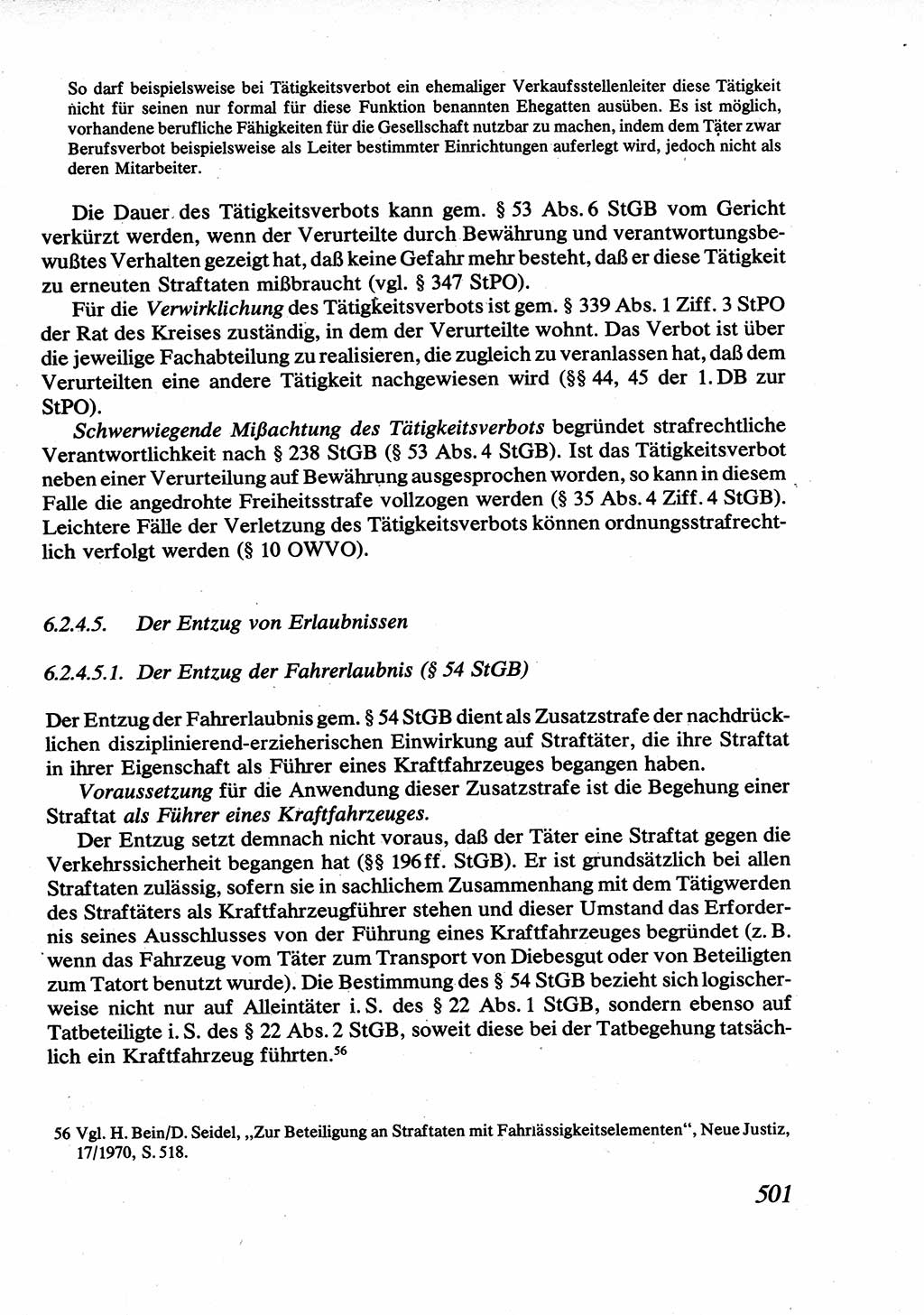 Strafrecht [Deutsche Demokratische Republik (DDR)], Allgemeiner Teil, Lehrbuch 1976, Seite 501 (Strafr. DDR AT Lb. 1976, S. 501)