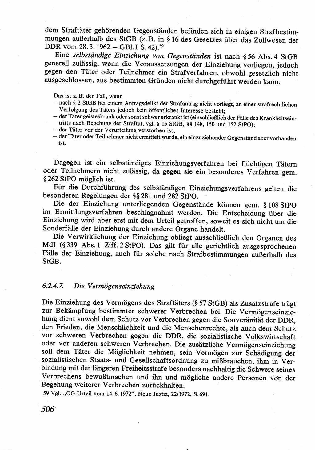 Strafrecht [Deutsche Demokratische Republik (DDR)], Allgemeiner Teil, Lehrbuch 1976, Seite 506 (Strafr. DDR AT Lb. 1976, S. 506)