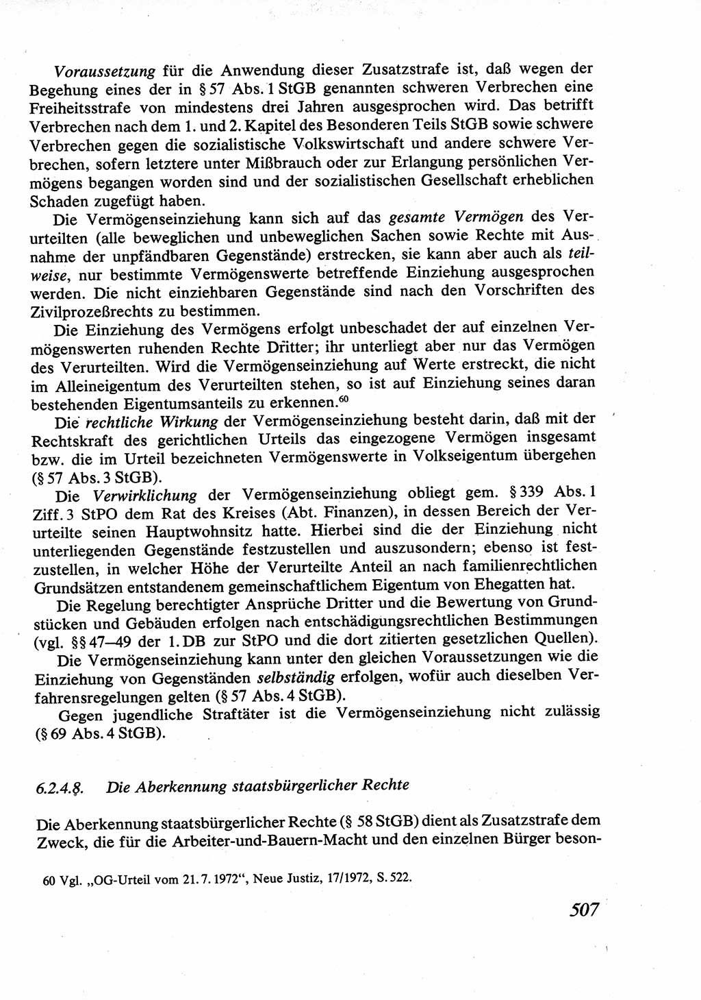 Strafrecht [Deutsche Demokratische Republik (DDR)], Allgemeiner Teil, Lehrbuch 1976, Seite 507 (Strafr. DDR AT Lb. 1976, S. 507)