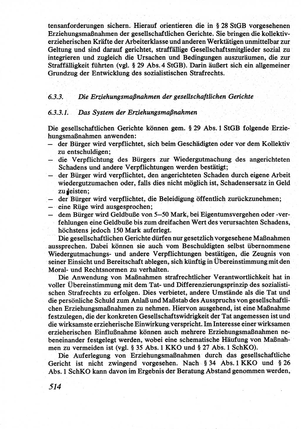 Strafrecht [Deutsche Demokratische Republik (DDR)], Allgemeiner Teil, Lehrbuch 1976, Seite 514 (Strafr. DDR AT Lb. 1976, S. 514)