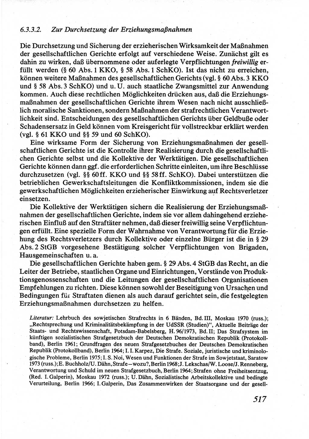 Strafrecht [Deutsche Demokratische Republik (DDR)], Allgemeiner Teil, Lehrbuch 1976, Seite 517 (Strafr. DDR AT Lb. 1976, S. 517)