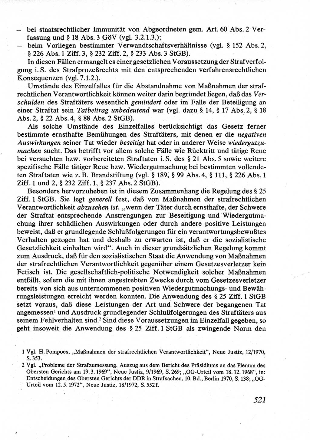 Strafrecht [Deutsche Demokratische Republik (DDR)], Allgemeiner Teil, Lehrbuch 1976, Seite 521 (Strafr. DDR AT Lb. 1976, S. 521)