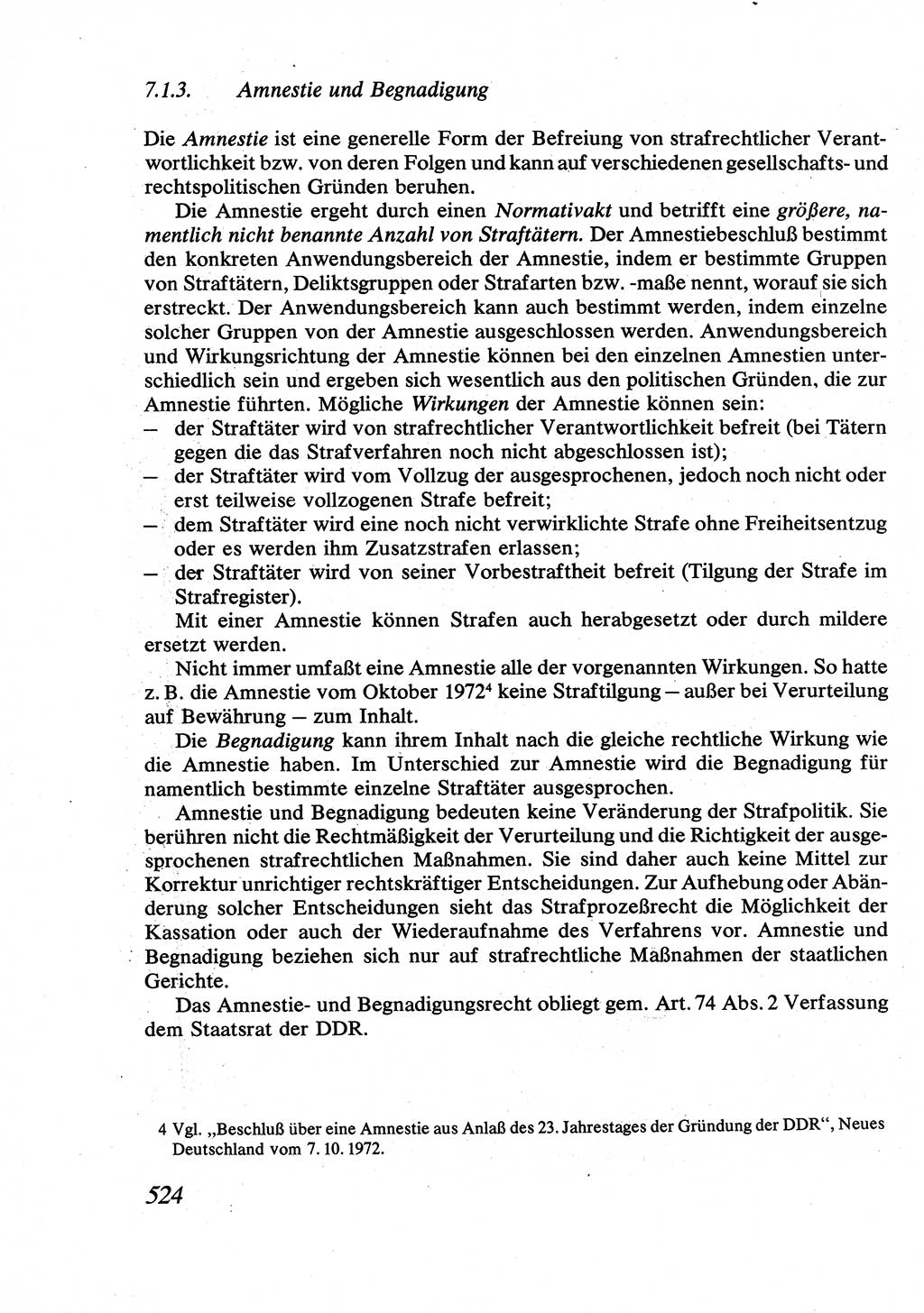 Strafrecht [Deutsche Demokratische Republik (DDR)], Allgemeiner Teil, Lehrbuch 1976, Seite 524 (Strafr. DDR AT Lb. 1976, S. 524)