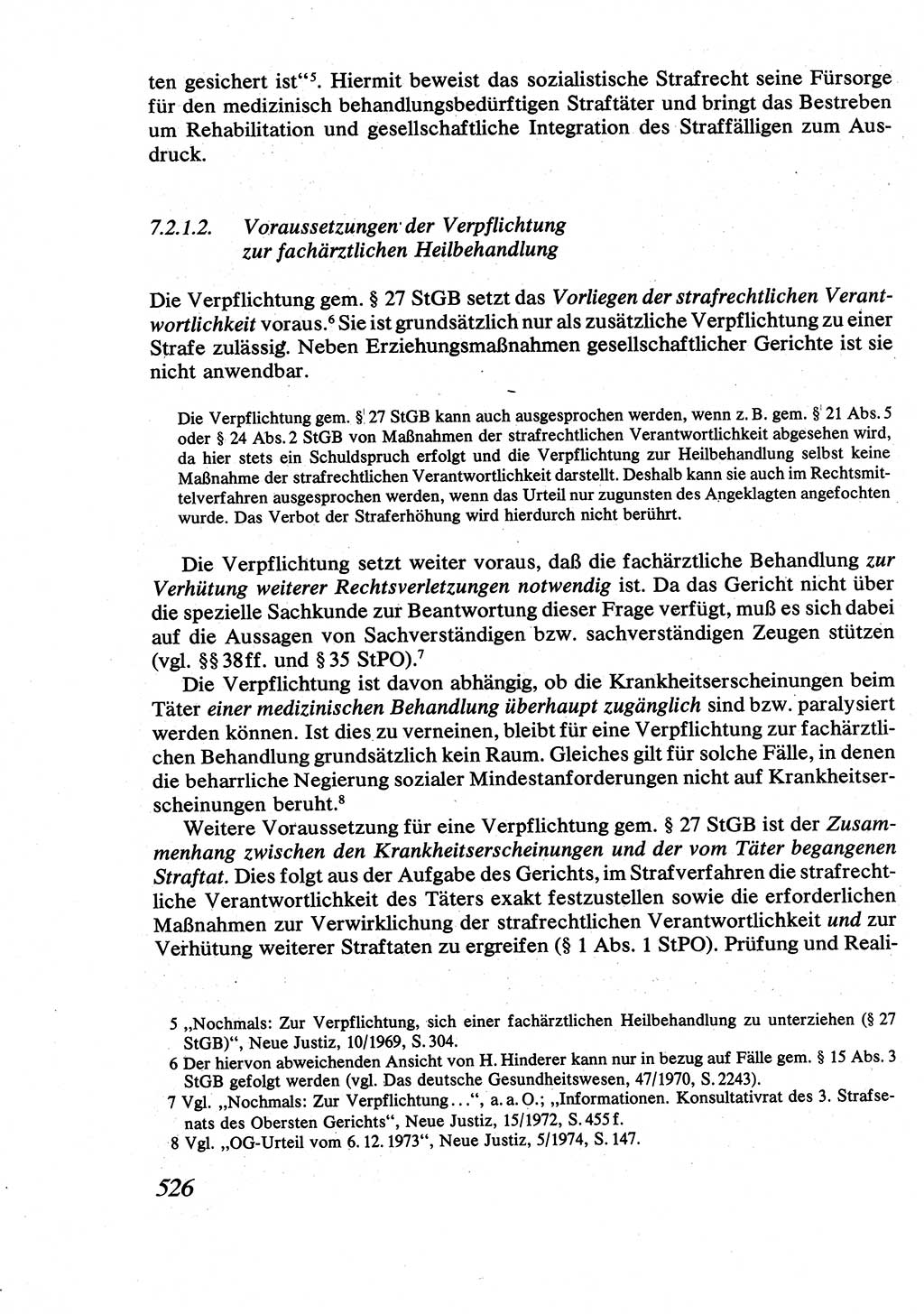 Strafrecht [Deutsche Demokratische Republik (DDR)], Allgemeiner Teil, Lehrbuch 1976, Seite 526 (Strafr. DDR AT Lb. 1976, S. 526)
