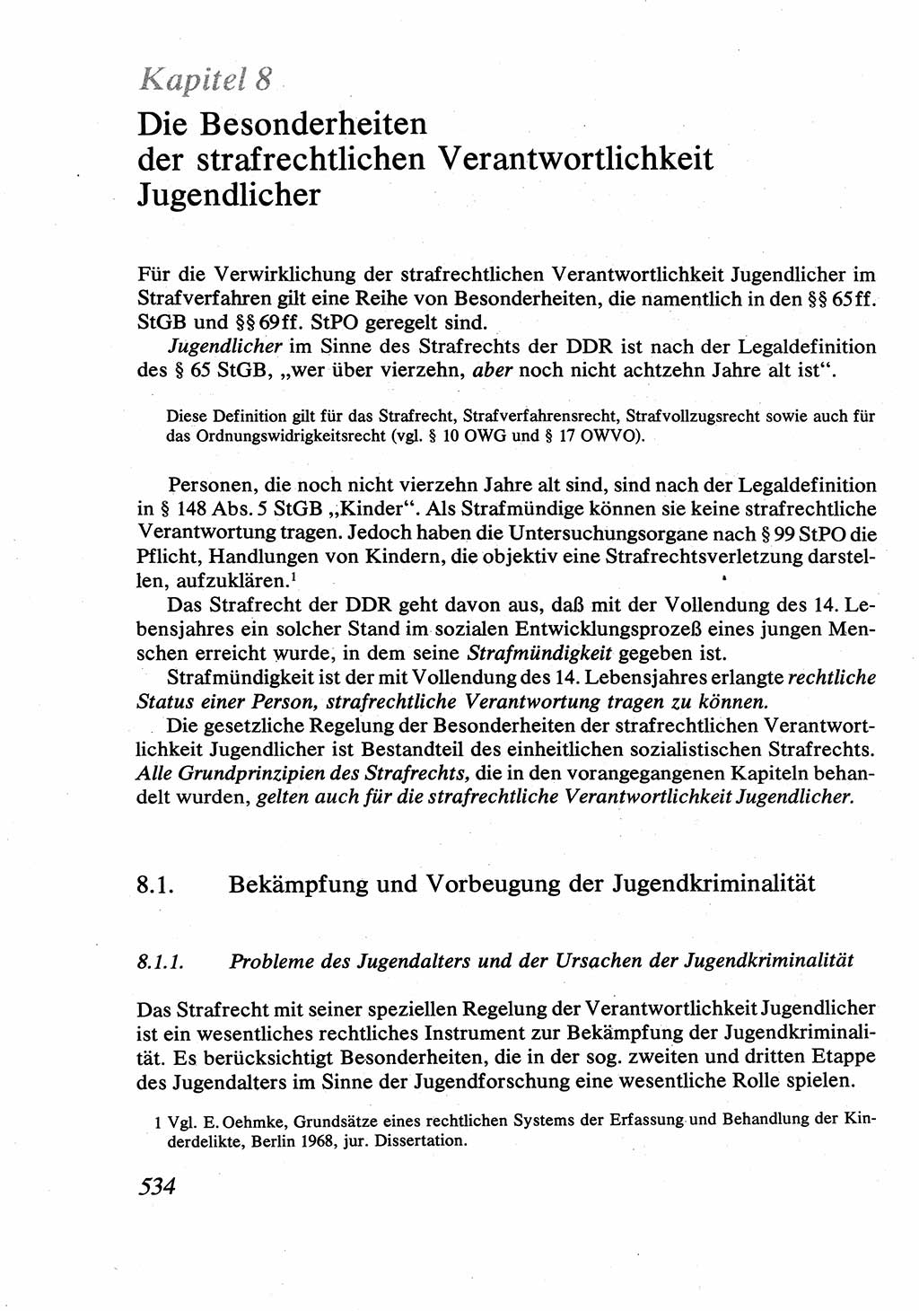 Strafrecht [Deutsche Demokratische Republik (DDR)], Allgemeiner Teil, Lehrbuch 1976, Seite 534 (Strafr. DDR AT Lb. 1976, S. 534)