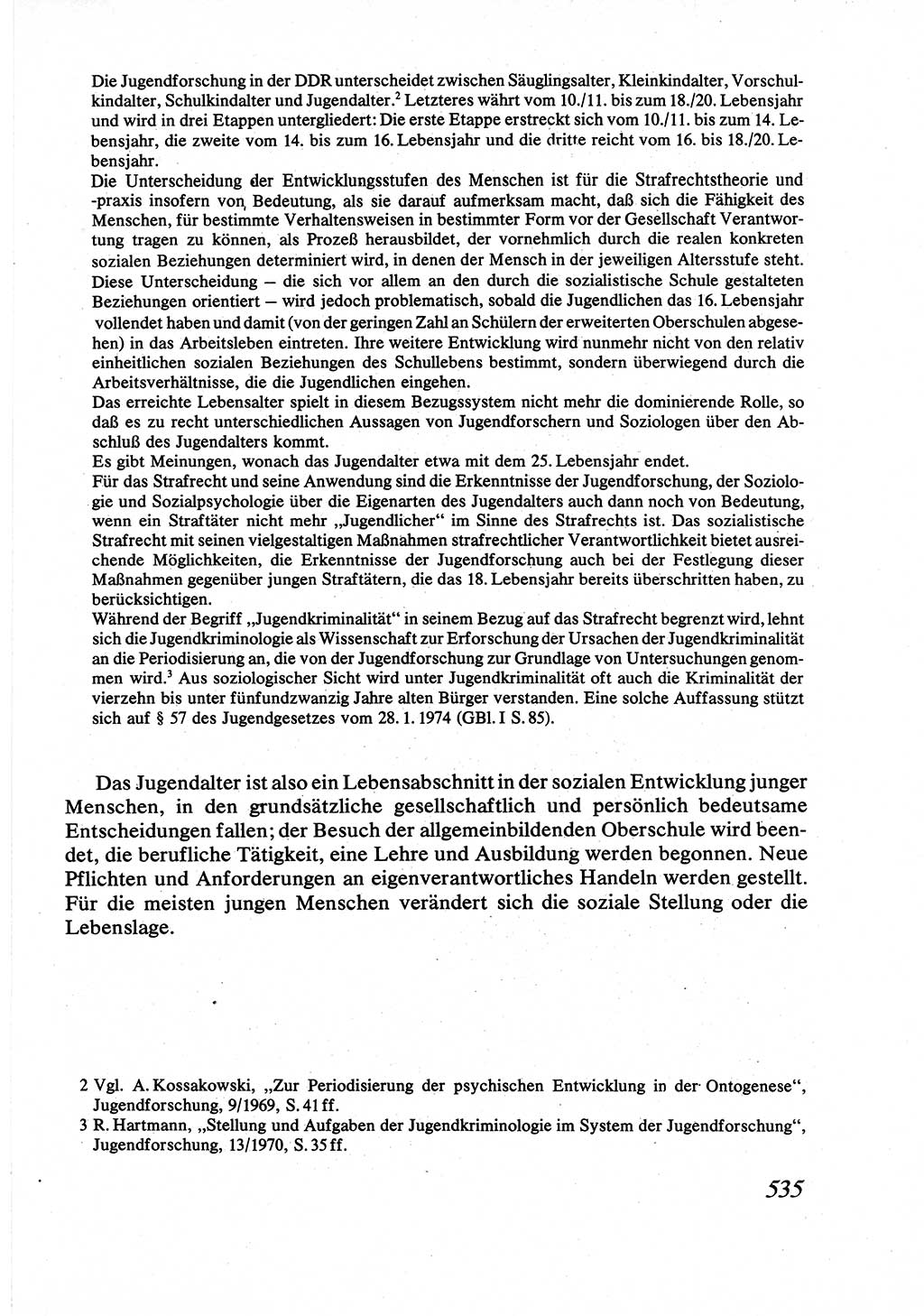 Strafrecht [Deutsche Demokratische Republik (DDR)], Allgemeiner Teil, Lehrbuch 1976, Seite 535 (Strafr. DDR AT Lb. 1976, S. 535)