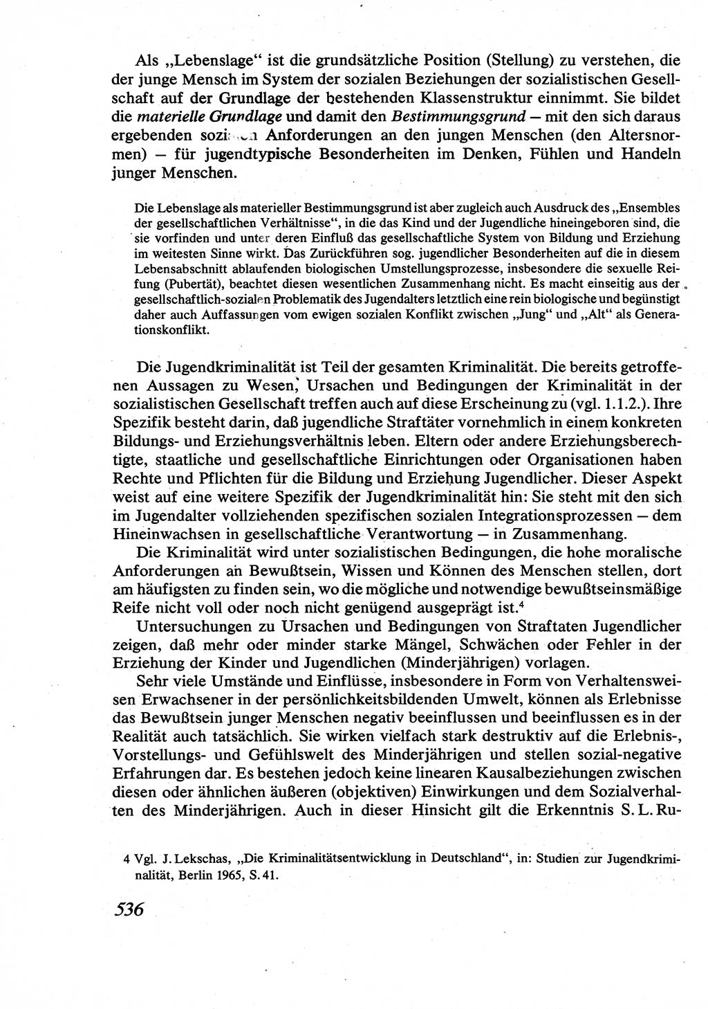 Strafrecht [Deutsche Demokratische Republik (DDR)], Allgemeiner Teil, Lehrbuch 1976, Seite 536 (Strafr. DDR AT Lb. 1976, S. 536)
