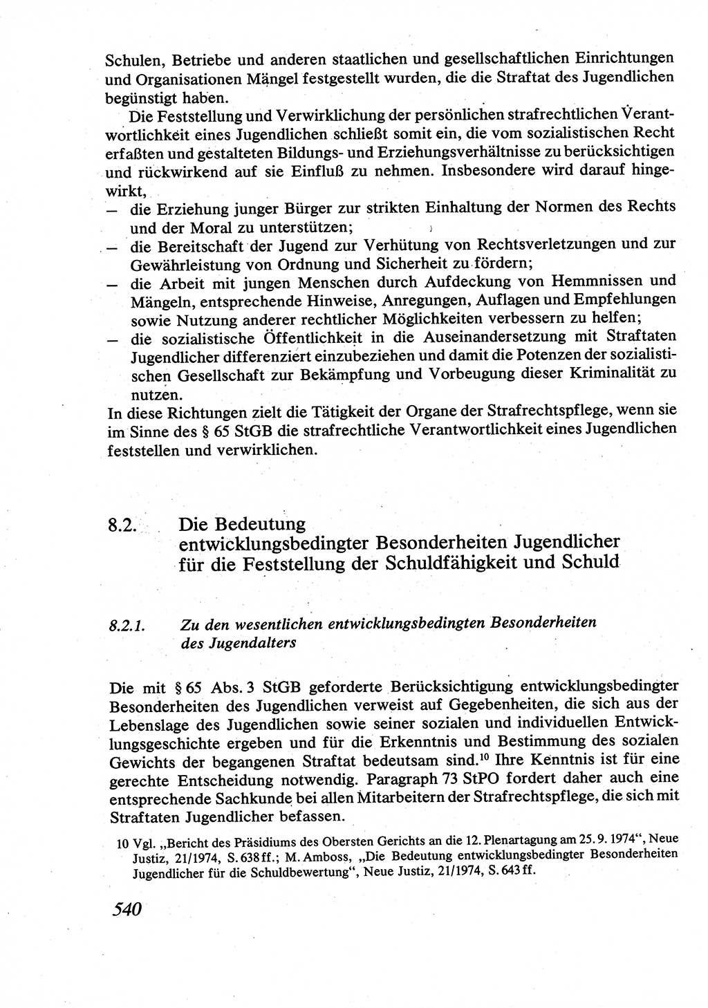 Strafrecht [Deutsche Demokratische Republik (DDR)], Allgemeiner Teil, Lehrbuch 1976, Seite 540 (Strafr. DDR AT Lb. 1976, S. 540)