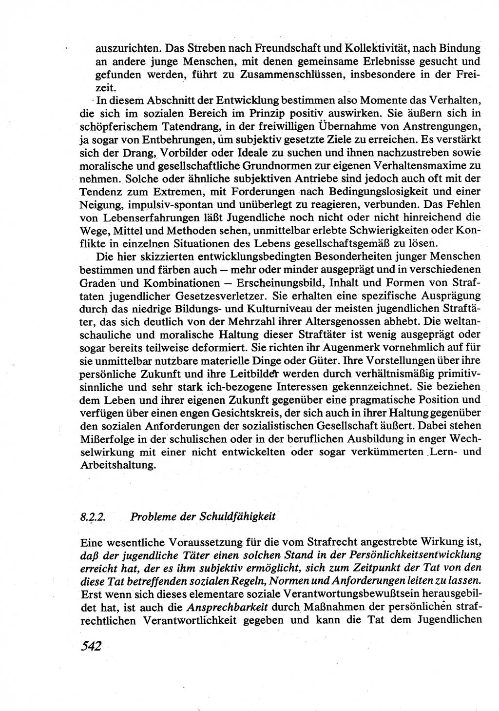 Strafrecht [Deutsche Demokratische Republik (DDR)], Allgemeiner Teil, Lehrbuch 1976, Seite 542 (Strafr. DDR AT Lb. 1976, S. 542)