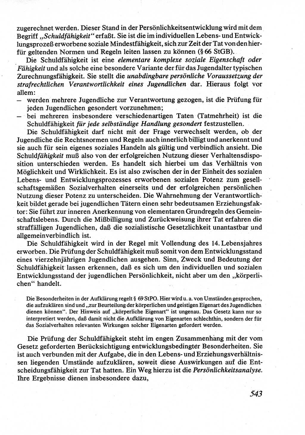 Strafrecht [Deutsche Demokratische Republik (DDR)], Allgemeiner Teil, Lehrbuch 1976, Seite 543 (Strafr. DDR AT Lb. 1976, S. 543)