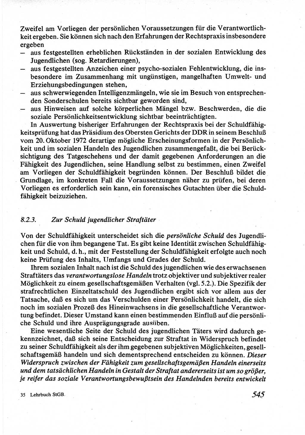 Strafrecht [Deutsche Demokratische Republik (DDR)], Allgemeiner Teil, Lehrbuch 1976, Seite 545 (Strafr. DDR AT Lb. 1976, S. 545)