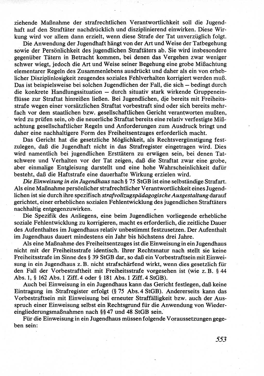 Strafrecht [Deutsche Demokratische Republik (DDR)], Allgemeiner Teil, Lehrbuch 1976, Seite 553 (Strafr. DDR AT Lb. 1976, S. 553)