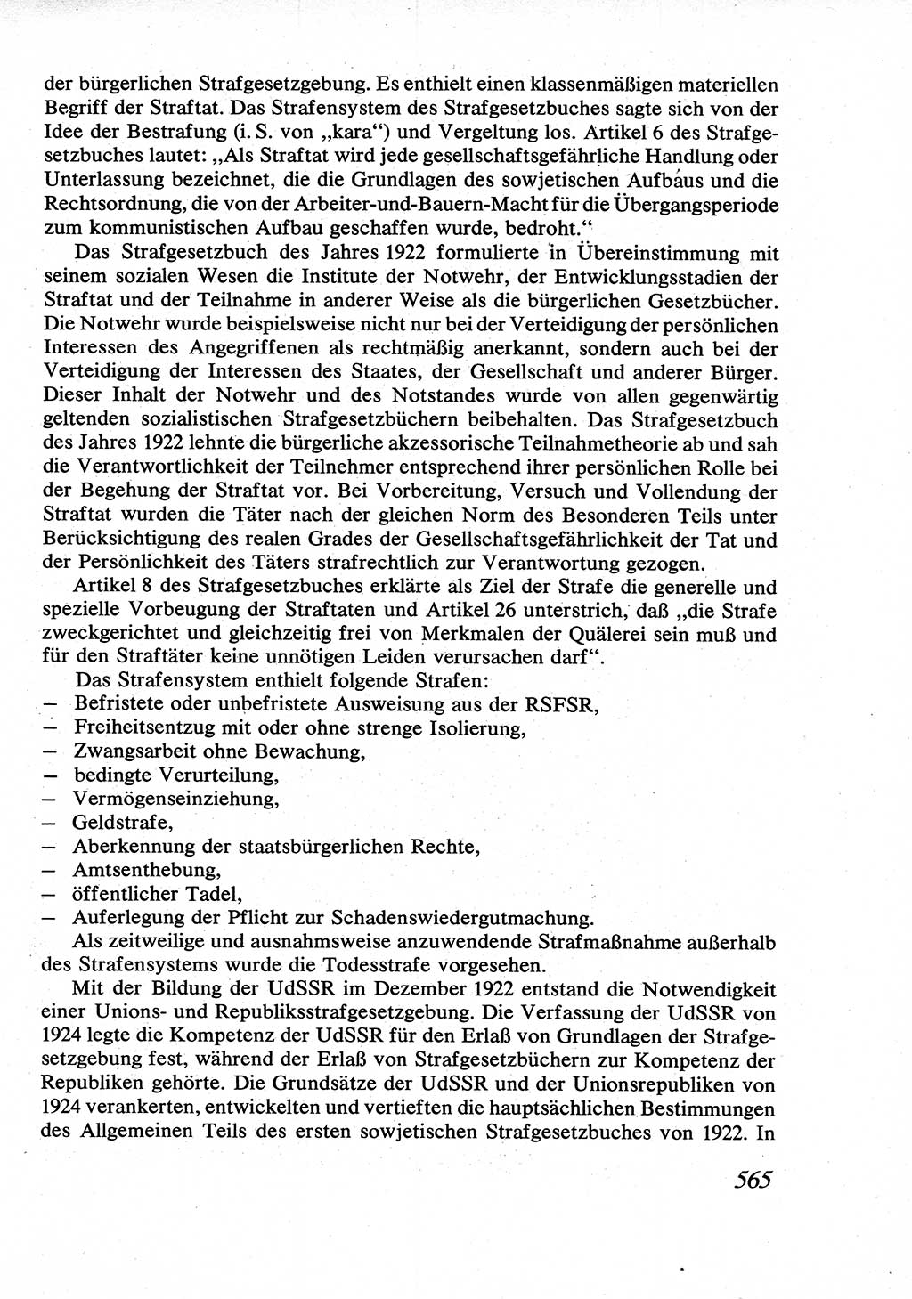 Strafrecht [Deutsche Demokratische Republik (DDR)], Allgemeiner Teil, Lehrbuch 1976, Seite 565 (Strafr. DDR AT Lb. 1976, S. 565)