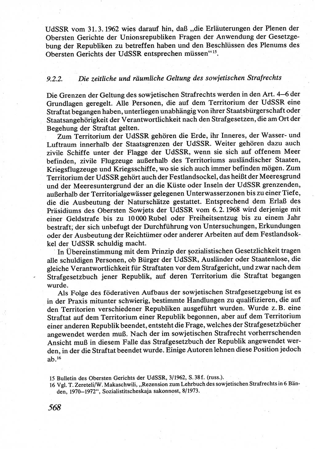 Strafrecht [Deutsche Demokratische Republik (DDR)], Allgemeiner Teil, Lehrbuch 1976, Seite 568 (Strafr. DDR AT Lb. 1976, S. 568)