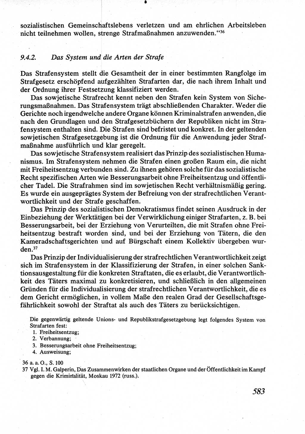 Strafrecht [Deutsche Demokratische Republik (DDR)], Allgemeiner Teil, Lehrbuch 1976, Seite 583 (Strafr. DDR AT Lb. 1976, S. 583)