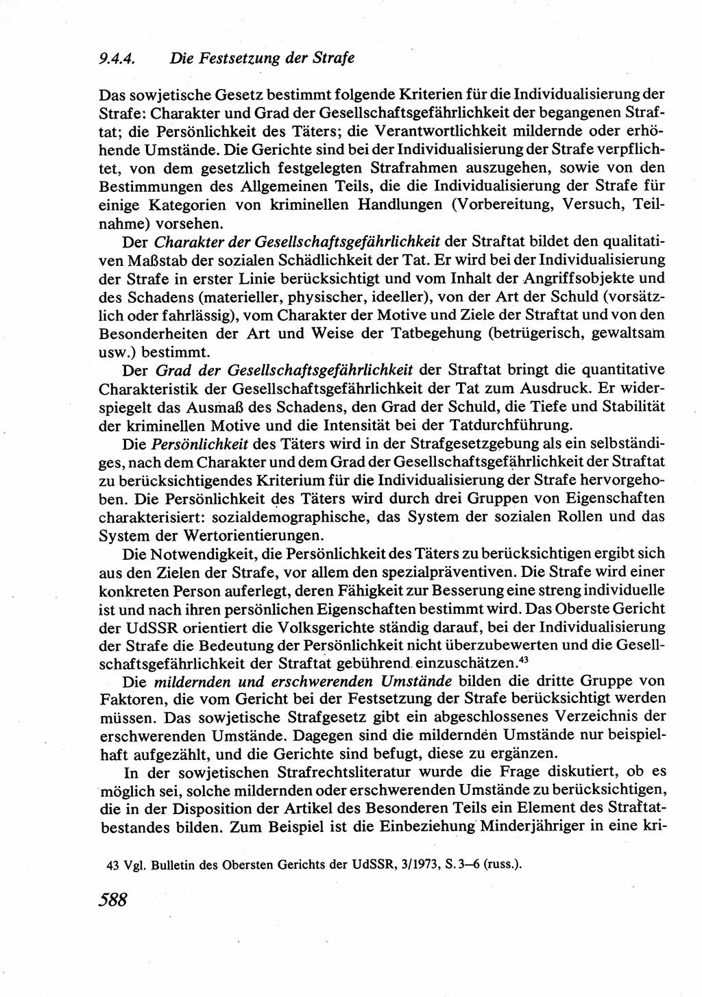 Strafrecht [Deutsche Demokratische Republik (DDR)], Allgemeiner Teil, Lehrbuch 1976, Seite 588 (Strafr. DDR AT Lb. 1976, S. 588)