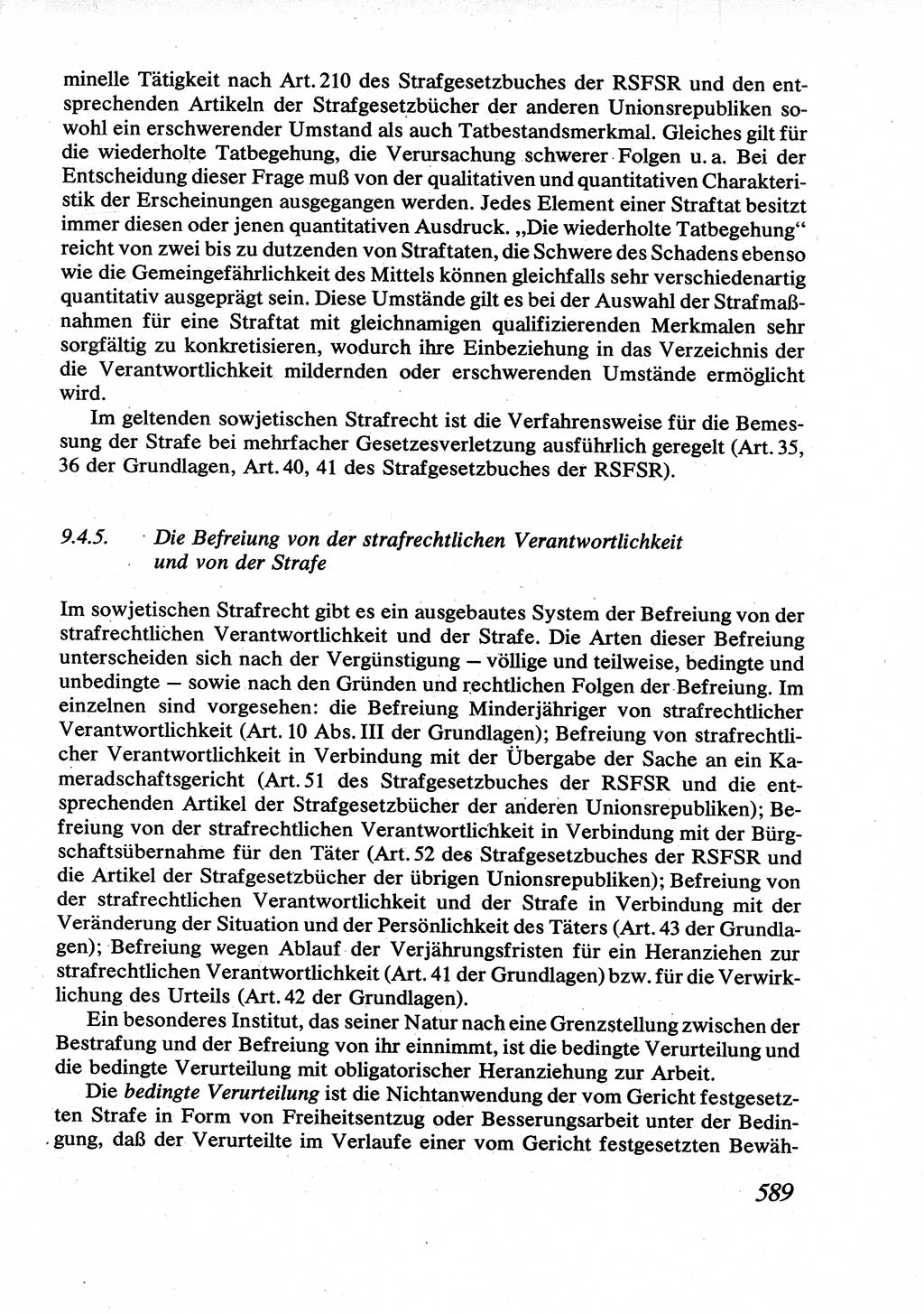 Strafrecht [Deutsche Demokratische Republik (DDR)], Allgemeiner Teil, Lehrbuch 1976, Seite 589 (Strafr. DDR AT Lb. 1976, S. 589)