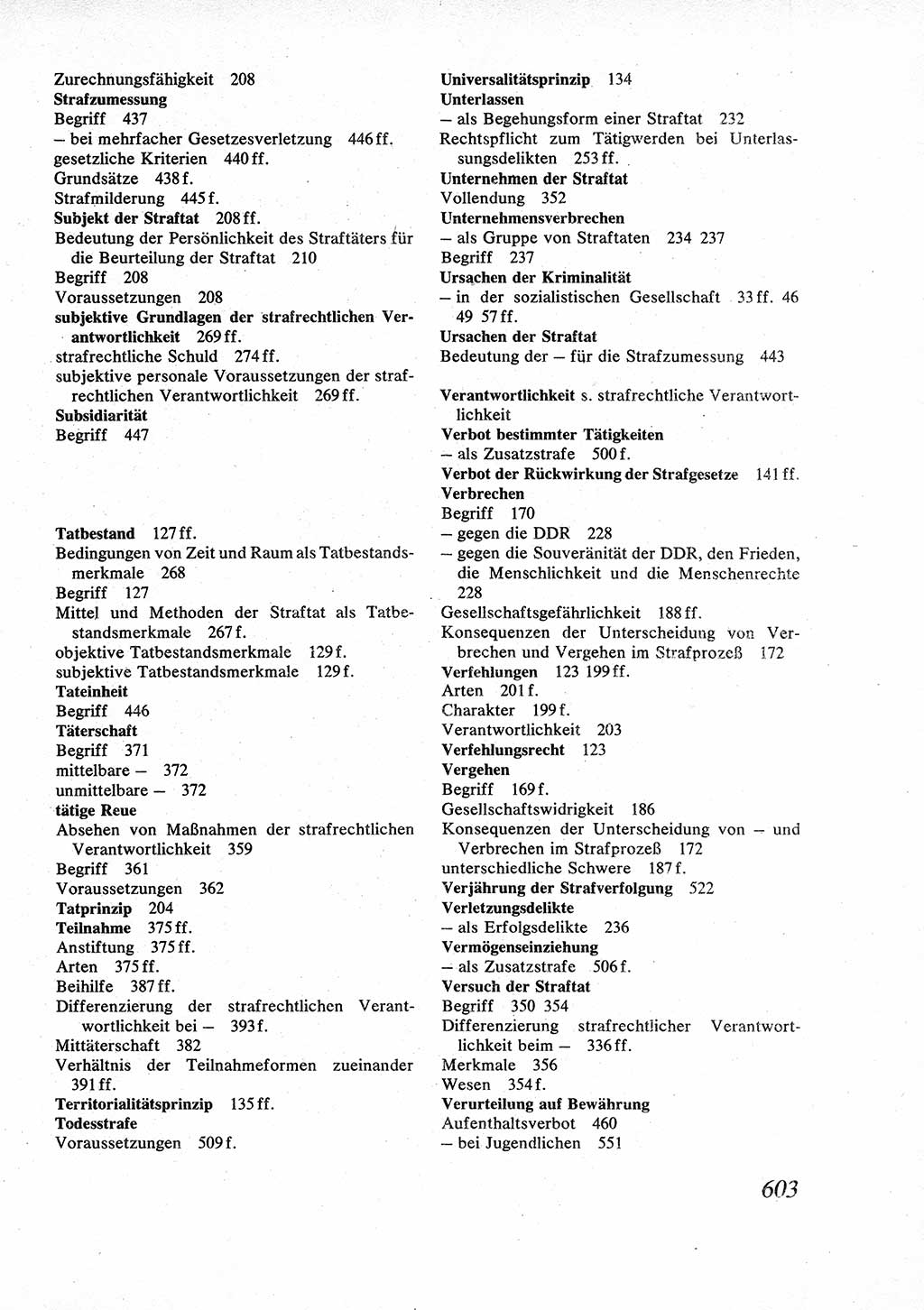 Strafrecht [Deutsche Demokratische Republik (DDR)], Allgemeiner Teil, Lehrbuch 1976, Seite 603 (Strafr. DDR AT Lb. 1976, S. 603)